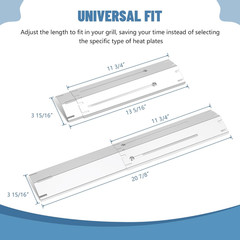 Stainless Steel Adjustable Grill Heat Plates for Charbroil Nexgrill Brinkmann 5