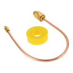 Propane Regulator Copper Pigtail POL x 1/4 Inverted Flare 15″ Long Solid Brass