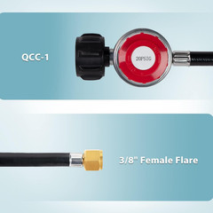 0-20 PSI Adjustable Propane Regulator with Hose 5 Ft Gas Burner Replacement Kit