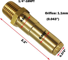 Gas Fryer Nozzle Orifice Replacement Repair Parts Size 0.043″ Holes Non Universa