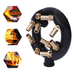 Natural Gas 10 Tips Jet Burner Round Cast Iron Brass 80000 BTU/Hour Height 65 mm