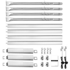 Grill Replacement Parts – Heat Plate, Burner, Igniter for 4 & 5 Burner Grills