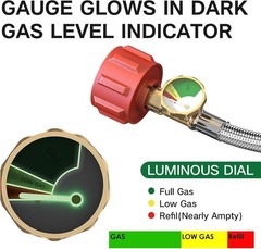 Dual RV Propane Regulator 2-Stage Auto Switch w/ Gauge Hoses & Brass Fittings