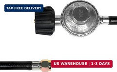 2-Feet propane Gas Grill Regulator and Hose, Replacement for Weber, Charbroil, N