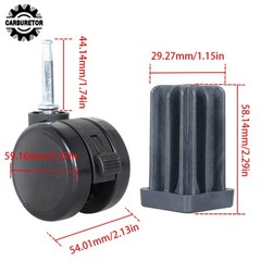 2 Set 2.33In Gas Grills Caster Wheel For Genesis Summit Silver Spirit Black