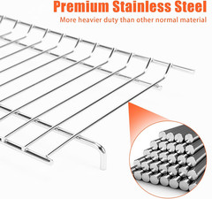 Grill Warming Rack for Nexgrill 720-0864 720-0864R 720-0864RA, Stainless Steel U