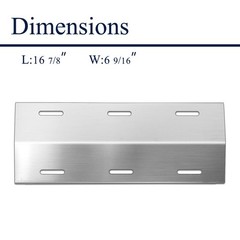 16 7/8″ x 6 9/16″ BBQ Gas Grill Replacement Parts, Stainless Steel Grill Heat