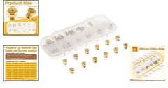 Natural Gas Brass to Propane Orifice Conversion Kit with 36 Replacement Tips