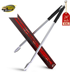 24 Inch BBQ Tongs – 1 Year Warranty, 100% Stainless Steel Long Metal Grill Tongs