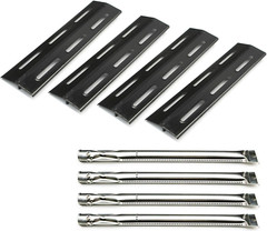 BBQ Grill Heat Shield Plates Burner Tubes Pipe Replacement Parts Kit for Kenmore