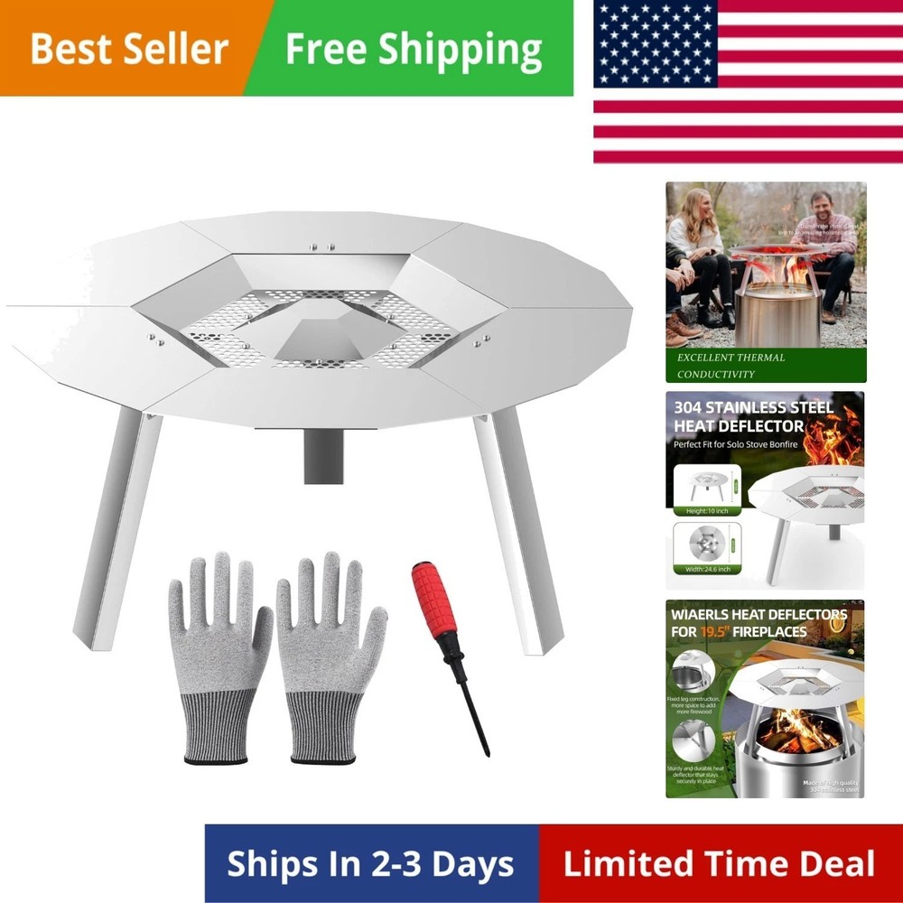 Heat Deflector for Solo Stove Bonfire 19.5″, Heat Deflector for Solo Stove Bo…