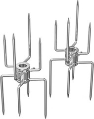 Onlyfire Double Sided 4 Pronged Rotisserie Fork for Most Grills, Fits 5/16″ Squa