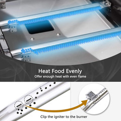 Criditpid Grill Replacement Parts for Nexgrill 6 Burner 720-0896B, 720-0896, 720