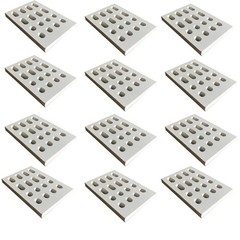 12-Pack Ceramic Grill Briquettes Flame Tamer Replacement for BBQ & Grilling