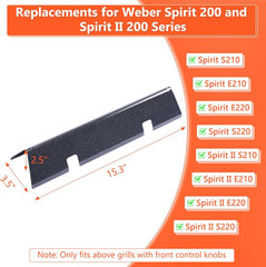 15.3 Inch Porcelain Steel Flavorizer Bars for Weber GS4 Spirit II 200 E210