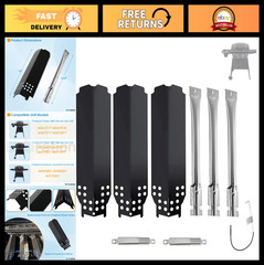 Grill Replacement Parts for 3-Burner Classic Gas Grills – Fits Charbroil & Ameri