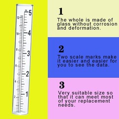 Glass Rain Gauge Replacement Tubes 4pc 5″