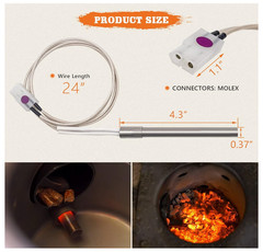 2 Pack Hot Rod Igniter Kit for Pellet Grill Replacement 120V 200W Fits Pit Boss