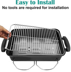 80631 Stainless Steel Grill Grate for Weber Go-Anywhere Charcoal and Gas Grill,