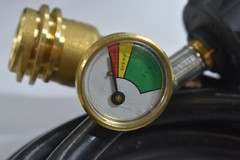 KSUN Flexible Natural & Propane Gas Hose Gas Grill Regulator w/ Tank Level Guage
