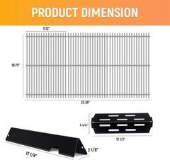 Grill Grate & Flavorizer Bars Heat Deflector Parts for Weber Genesis