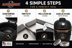 High-Temp Replacement Gasket Kit for Large XL Big Green Egg Ceramic Lid