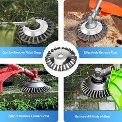 10 Inch Weed Wacker Attachments Heads,Steel Wire Rotary Brush Cutter Trimmer …
