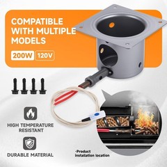 Complete Fire Burn Pot Assembly with Ignitor for Traeger & Pit Boss Owners