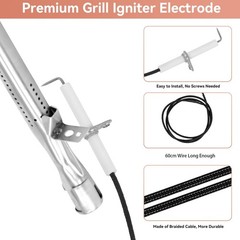 Grill Replacement Parts – Heat Tent & Burner for 5 Burner Gas Grills, Fits Cuisi