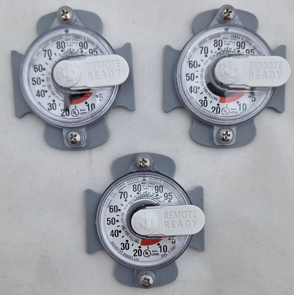 (3) New Universal Glue On Propane Dial Gauge For Home Horizontal Propane Tank