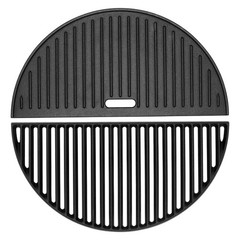 18″ Half Moon Cast Iron Cooking Grates for Kamado Joe KJ-23RHC Classic II KJ2…