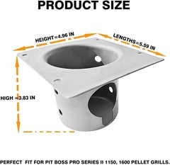Fire Burn Pot Replacement Parts for Pit Boss Pro 1150/1160 Pellet Grill, Comp…