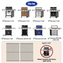 66095 66802 Grill Grates Replacement Parts for Weber Genesis II 300 and Genes…