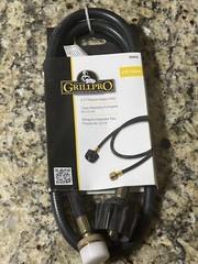Grill Pro Adapter Propane LP Hose 1 lb. to 20 lbs 4′ Long Portable Tabletop New