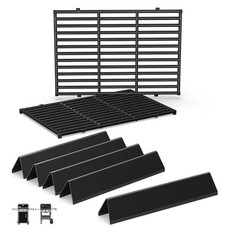 QuliMetal Spirit E310 Grill Parts for Weber Spirit, 17.5″ Grill Grates 15.3″ Fla
