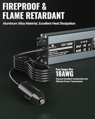 12V Waterproof Power Supply for Green Mountain Grill Replacement Adapter