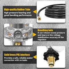 12 FT Compatible for mr heater buddy heaters Propane Hose with Regulator for …