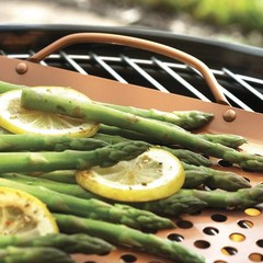 QN71 Large Grill Grid Handles Copper NonStick BBQ Roasting Tray