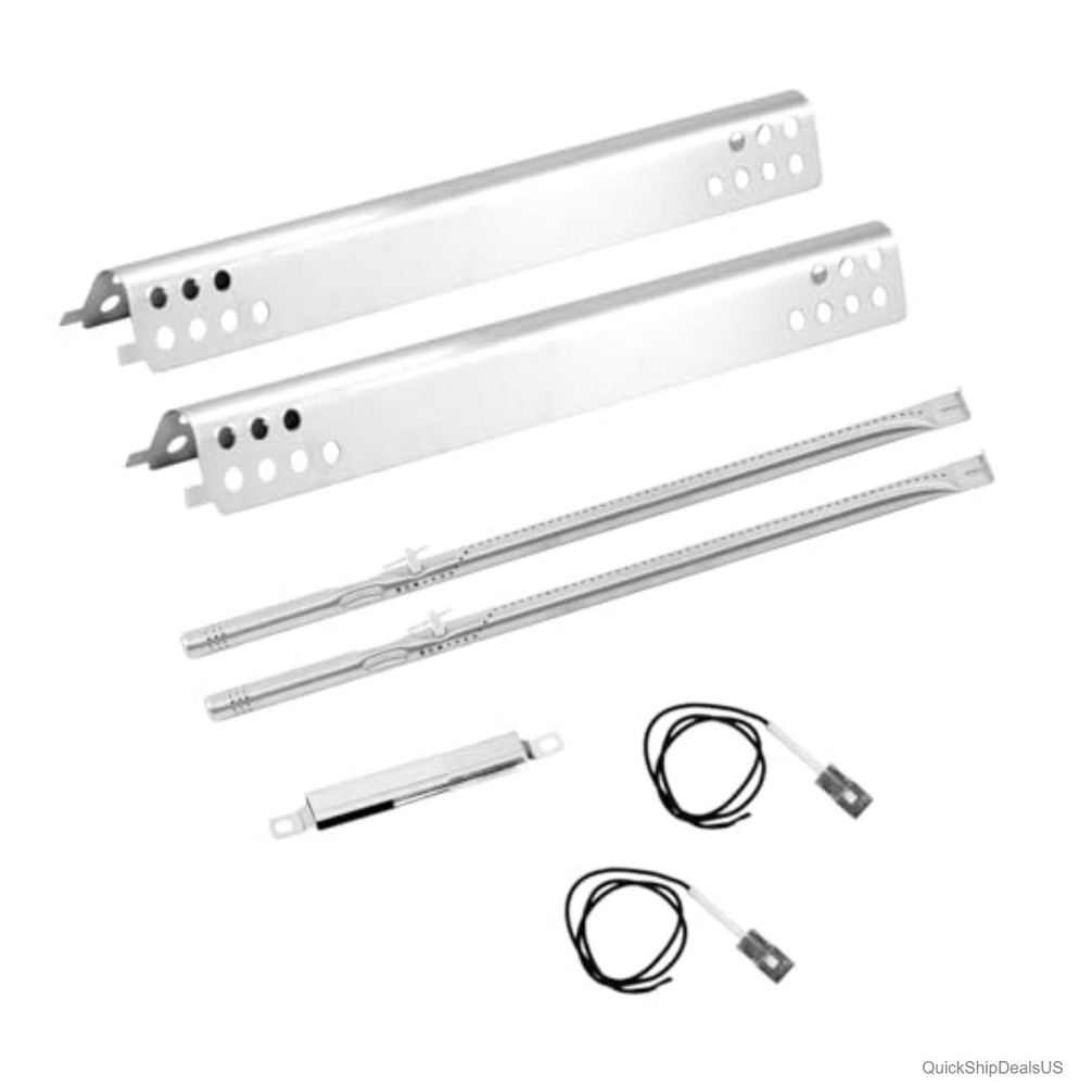 Grill Burner Heat Plate Set 17-3/4 Inch Stainless Steel 2 Burner Performance