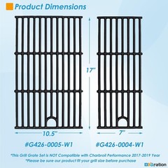 BBQration 17″ Grill Grate for Charbroil Performance 4 Burner 463352521 463354021