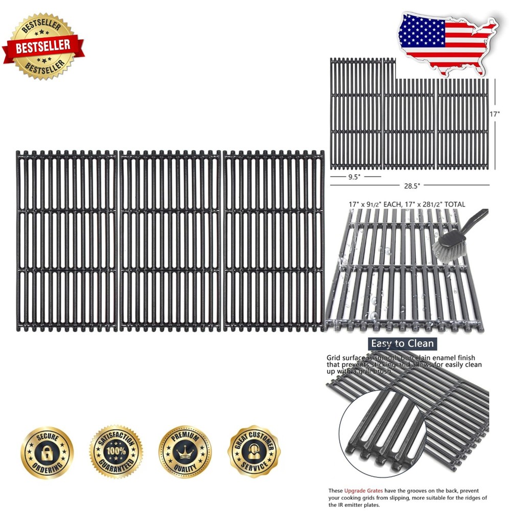 Charbroil Commercial Tru-Infrared Grill Grates, Heavy Duty Cast Iron, 497 Sq.In