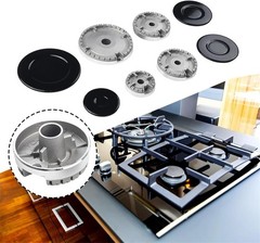 8 PCS Gas Stove Burner Caps Set, Universal Replacement for Most Gas Stoves 1 Lar