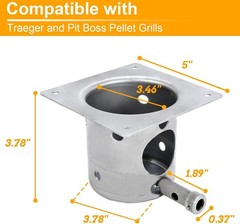 Stainless Steel Fire Burn Pot Replacement for Traeger and Pit Boss Pel…
