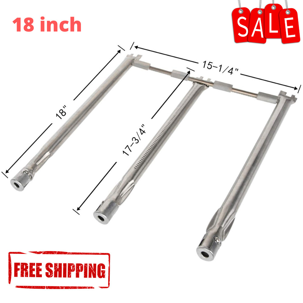 Stainless Steel Burners for Weber 69787 Spirit 300 E310 E320 3 Burner Tubes 18″