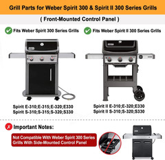 7636 69787 SS Flavorizer Bars Burner Weber Spirit I II 300 E310 E330 S320 Grills