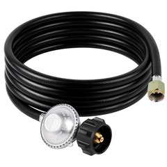 2/5/12FT Propane Hose with Regulator Replacement for Grill, Heater Use