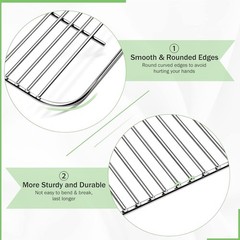 80631 Stainless Steel Grill Grate 16 x 10 inch Grill Cooking Grate