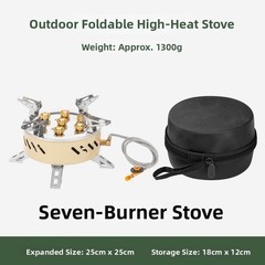 Lightweight Foldable Camping Stove 12500W Compatible with Cookware 9cm-50cm