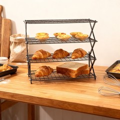 234 Tier Folding Cooling Rack for Baking Stackable Roasting and Cooling Shelf