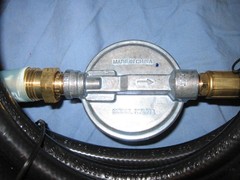 25′ PROPANE TORPEDO HEATER HOSE & REGULATOR 25 FOOT LONG KSUN 1 PSIG RY0952